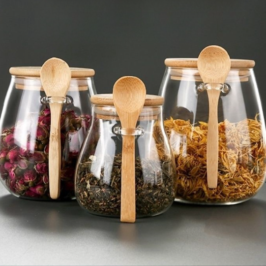 Glass Pantry Canisters - Airtight Hermetic Storage Jars Kitchen Tea Coffee Spice Organisation Australia