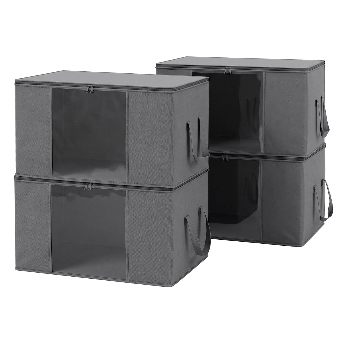 Four grey 84L blanket storage bags