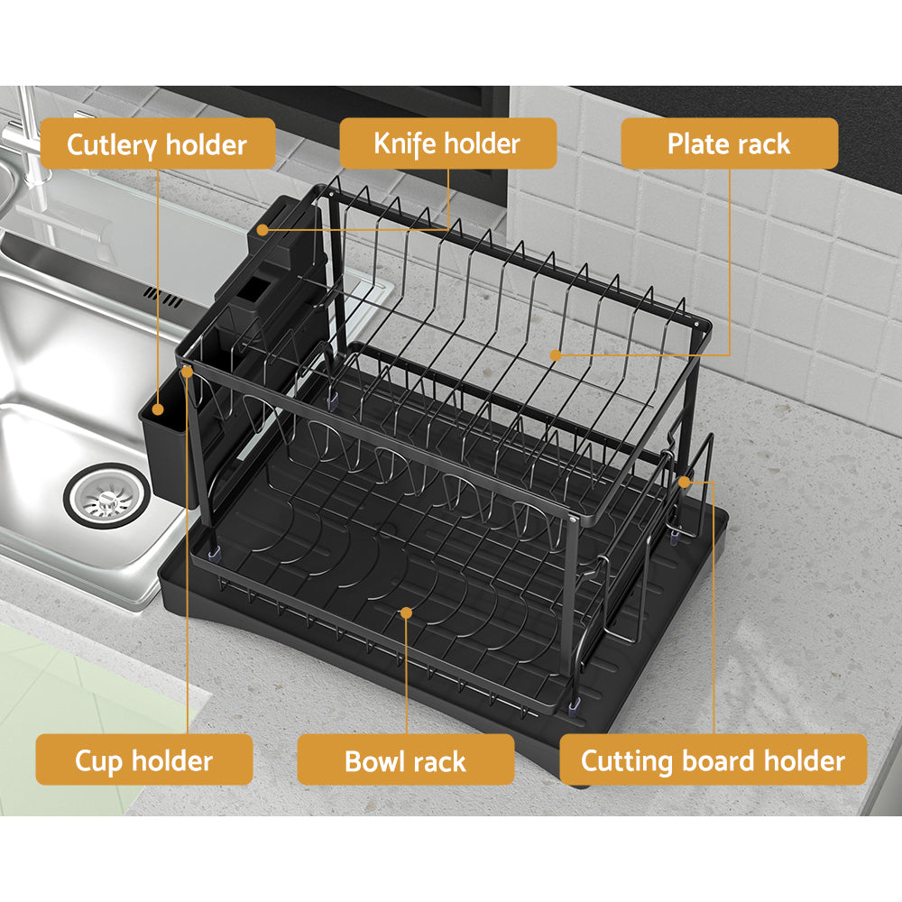 Two-Tier Expandable Dish Rack