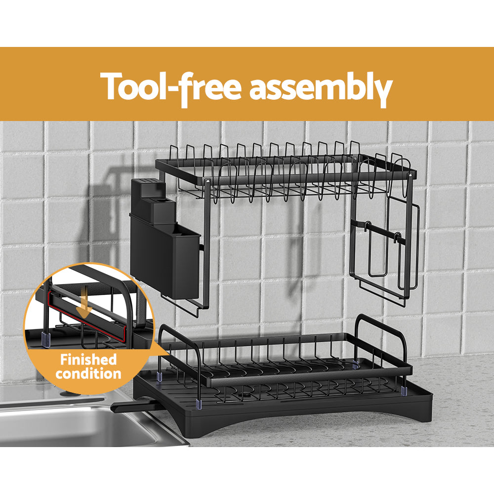 Two-Tier Expandable Dish Rack