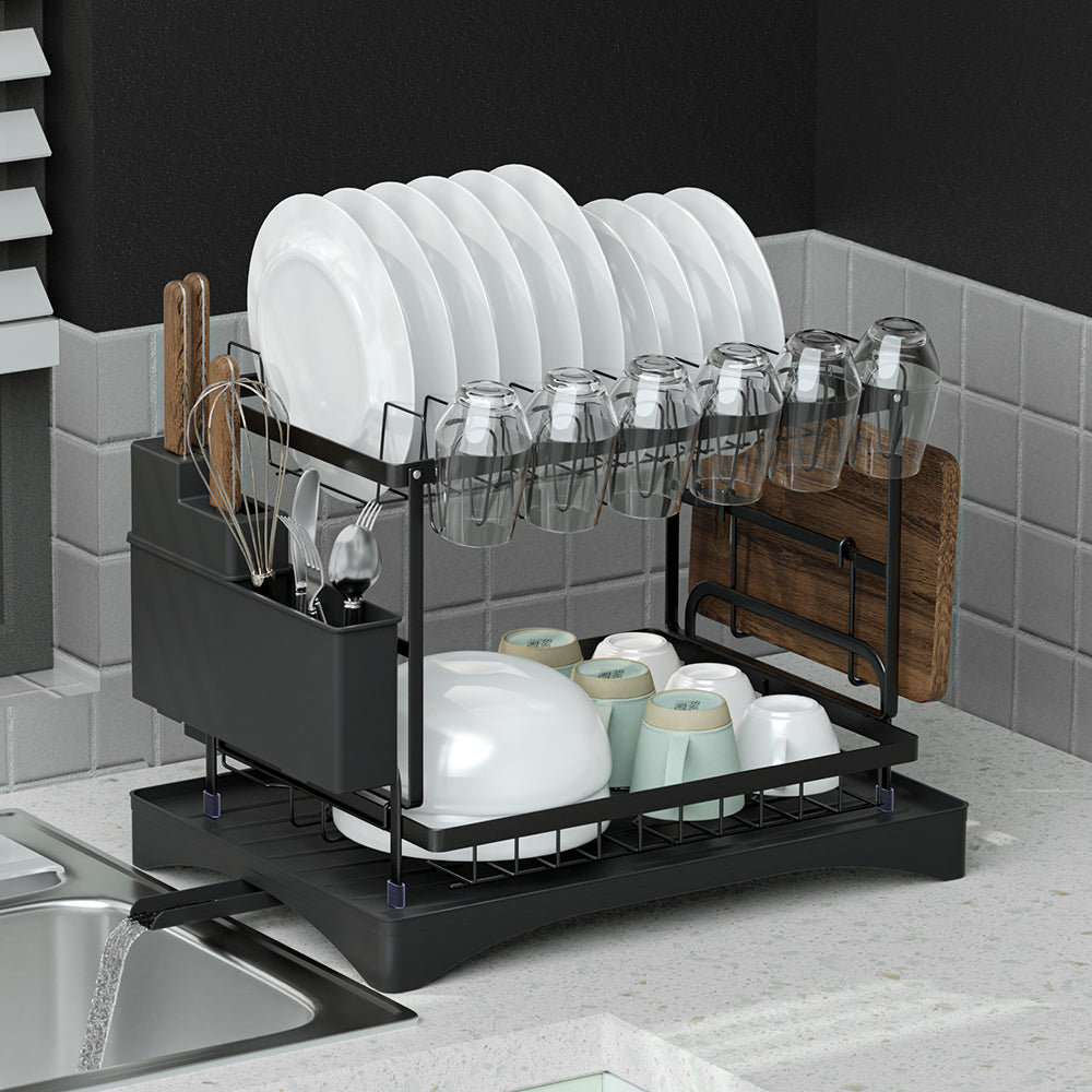 Two-Tier Expandable Dish Rack