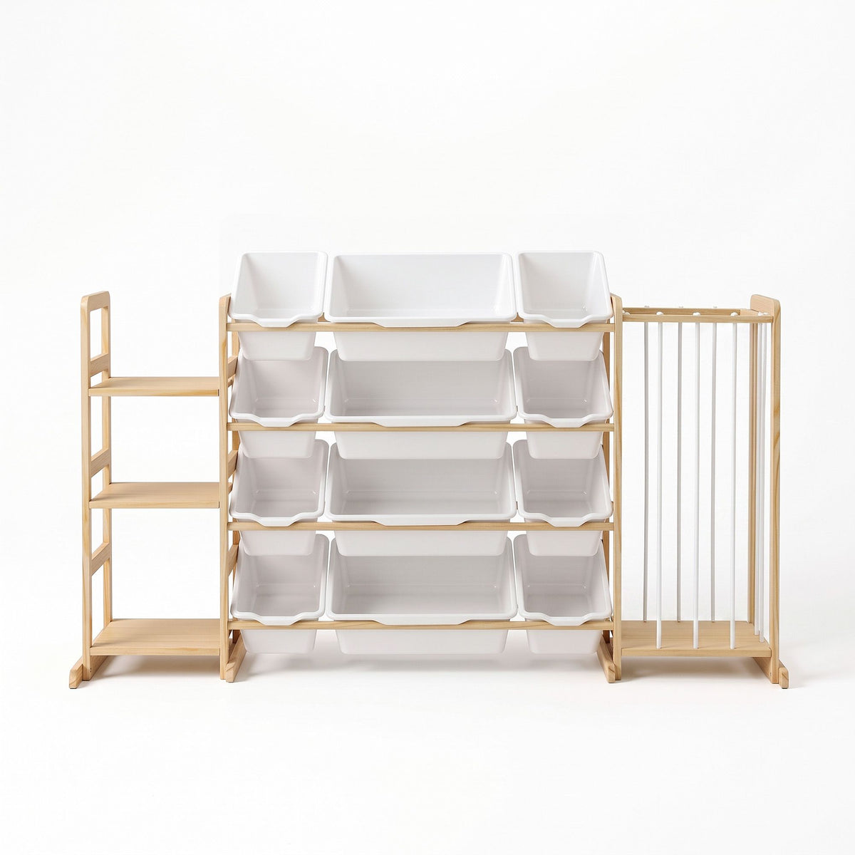 Kids toy storage organiser in a playroom