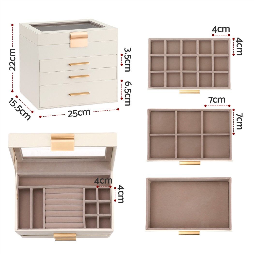 Jewellery box drawers open