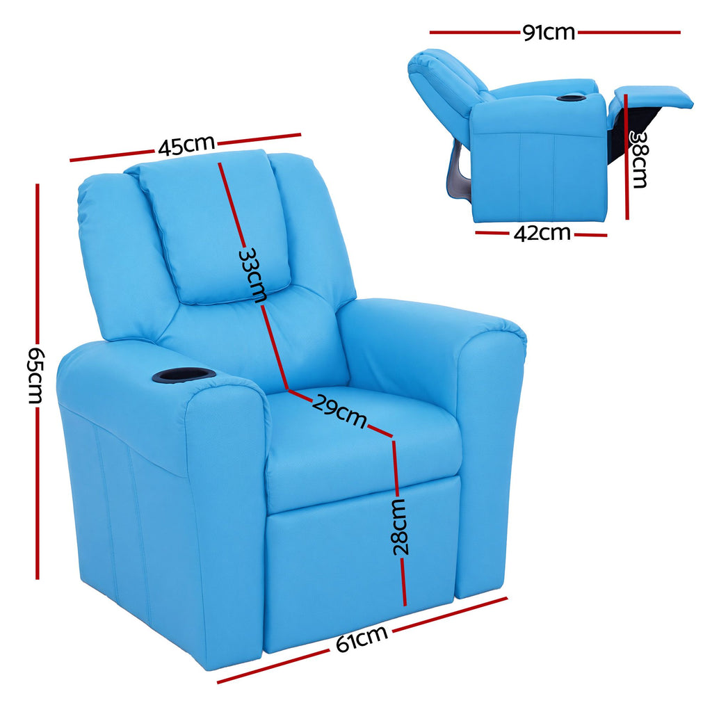 Kids recliner reclined