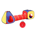 3-in-1 kids play tent with teepee, cube and tunnel