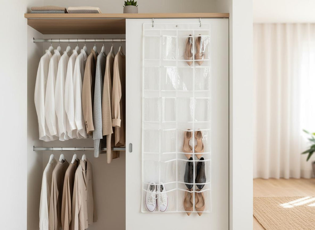 Over Door Shoe Organiser 24 Pockets - Hanging Storage Rack for Bedroom Closet Door Australia