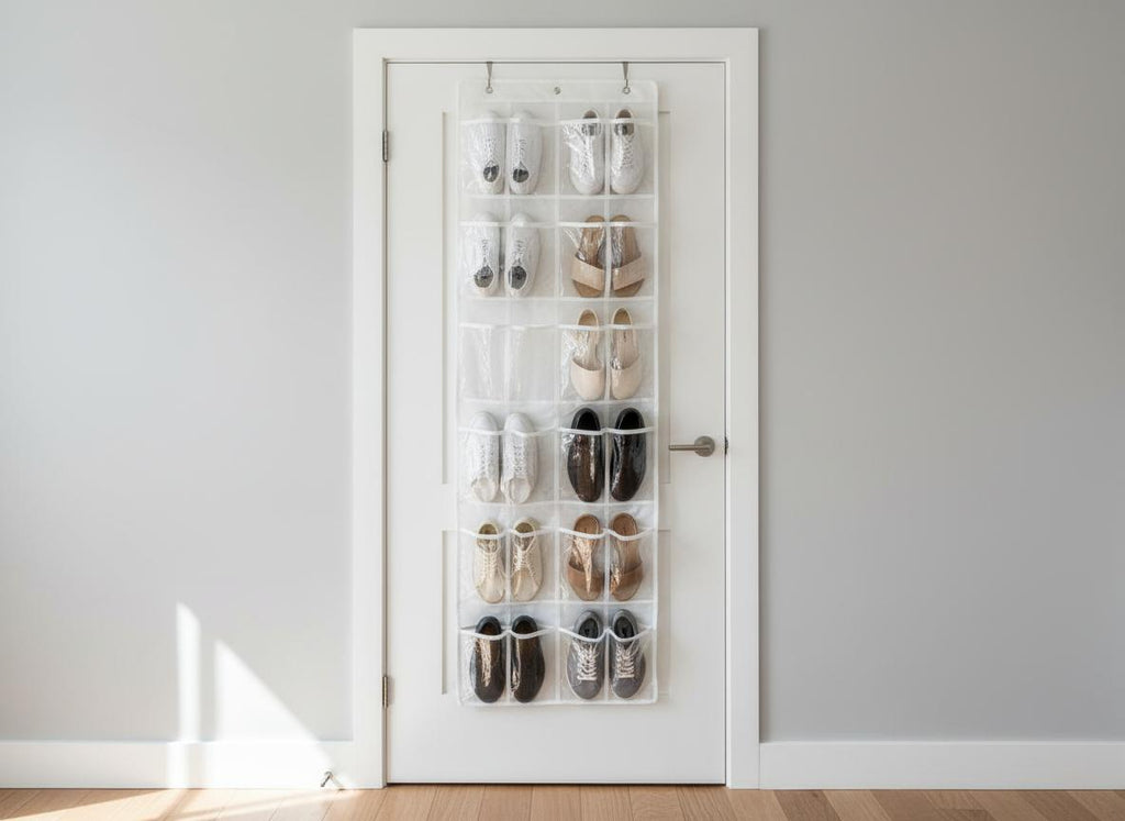 Over Door Shoe Organiser 24 Pockets - Hanging Storage Rack for Bedroom Closet Door Australia